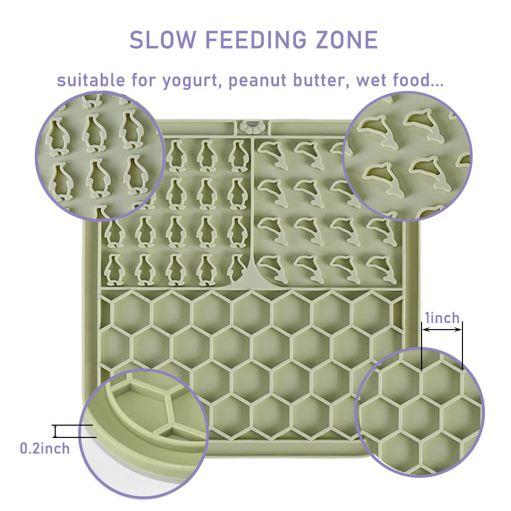 dog honeycomb lick mat with hook and suctions