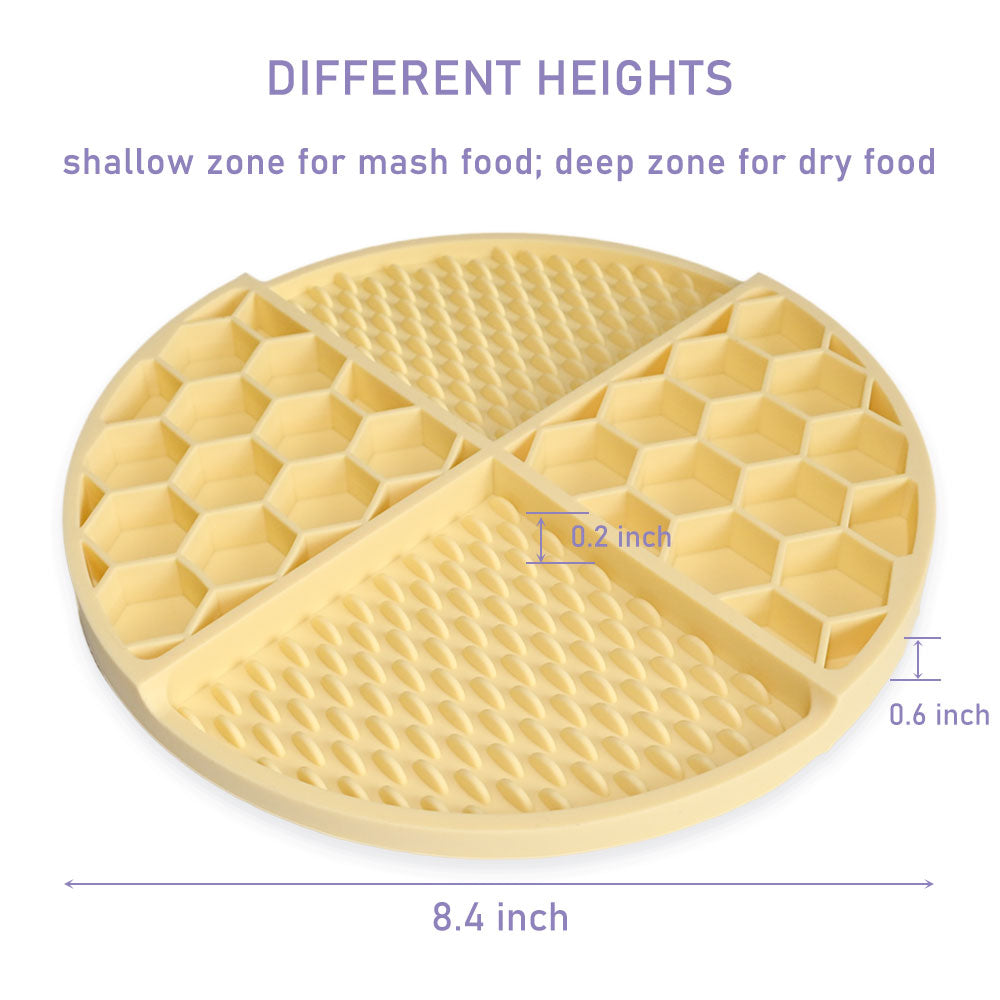 dog honeycomb lick mat with suctions and 4 functions zones