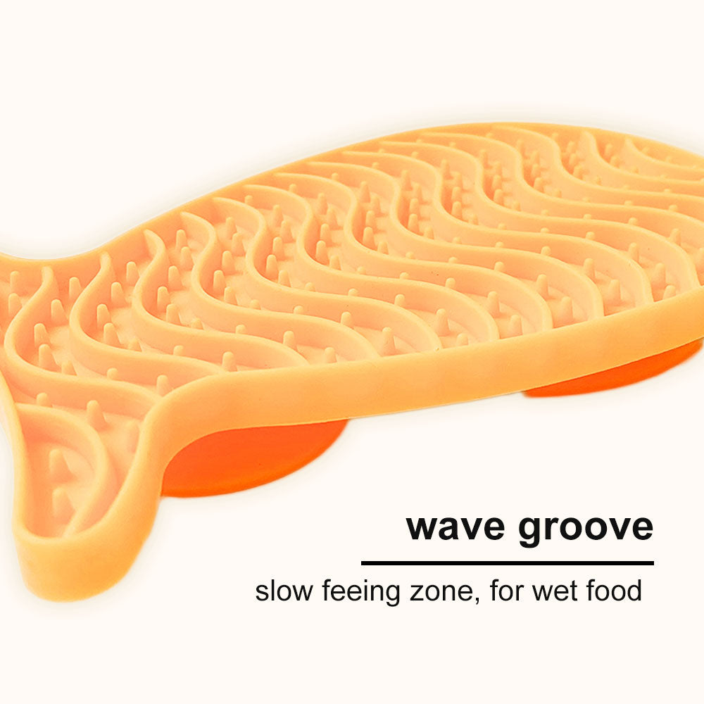 silicone fish lick mat for cats