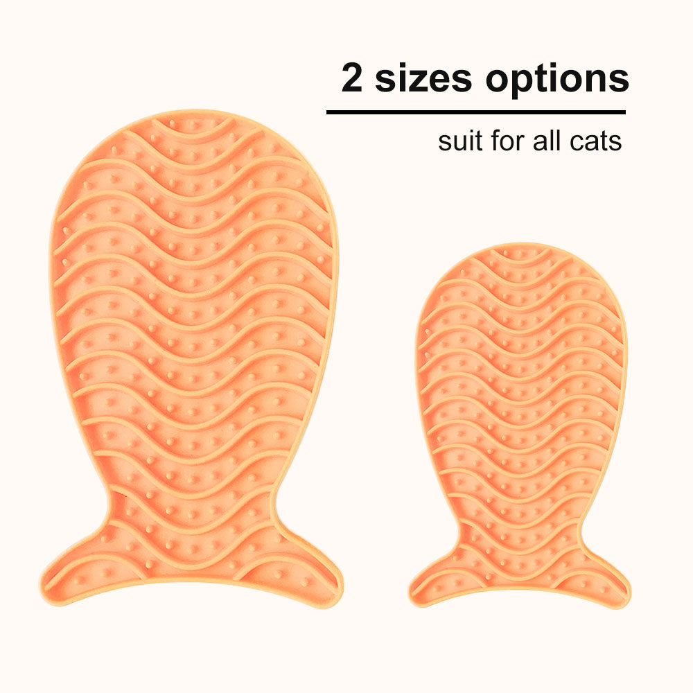 silicone fish lick mat for cats