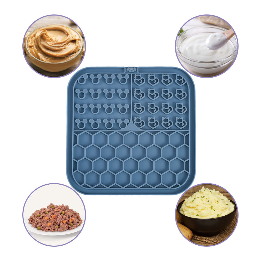 dog honeycomb lick mat with hook and suctions
