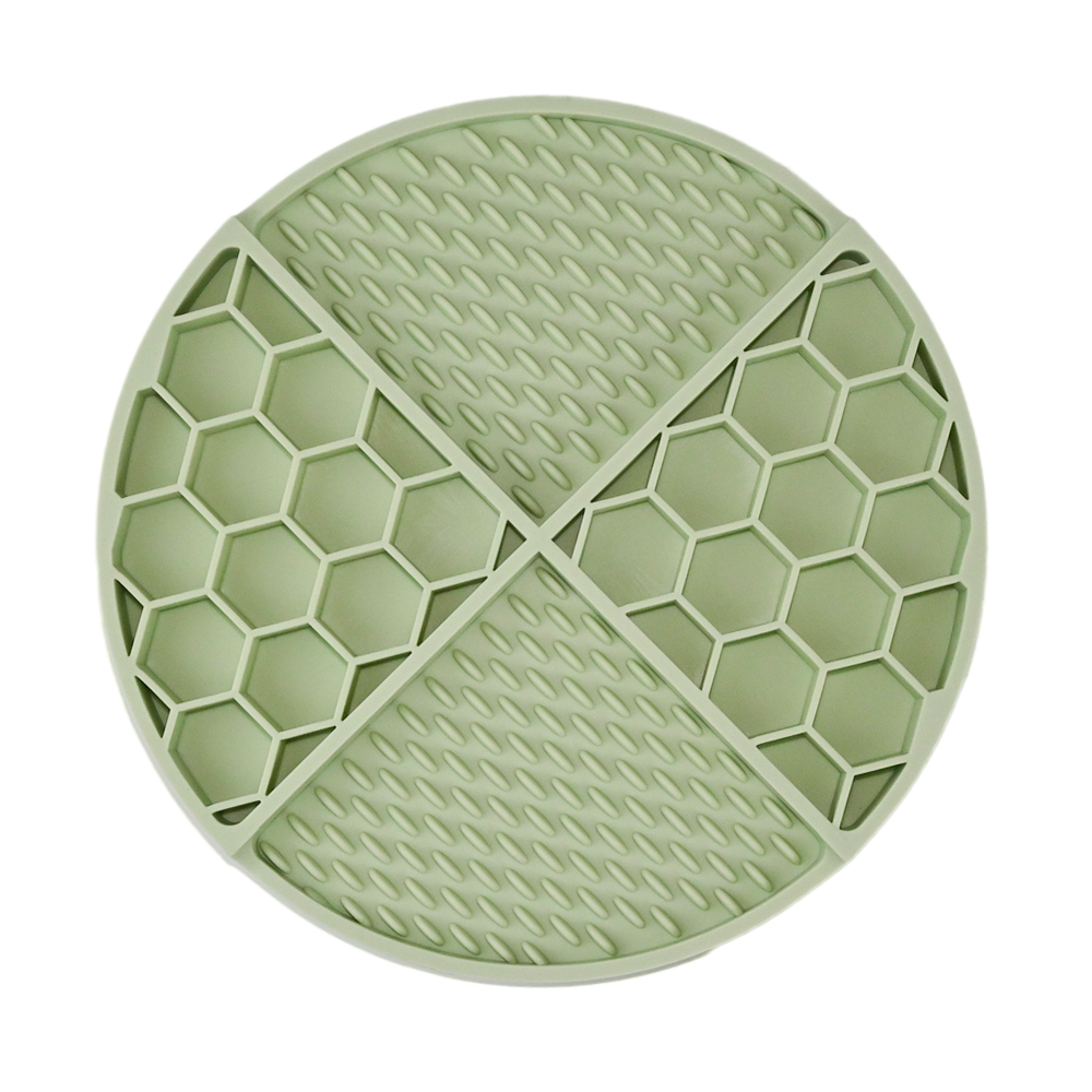 dog honeycomb lick mat with suctions and 4 functions zones
