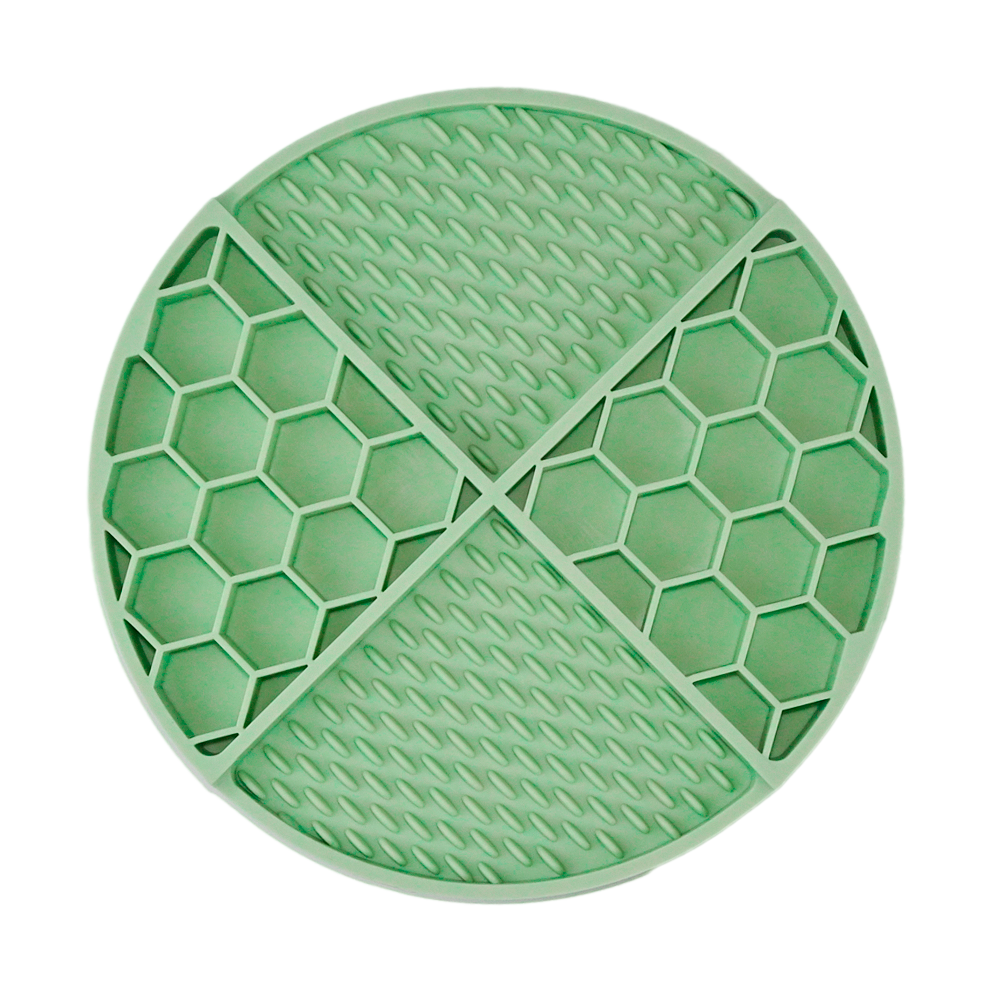 dog honeycomb lick mat with suctions and 4 functions zones