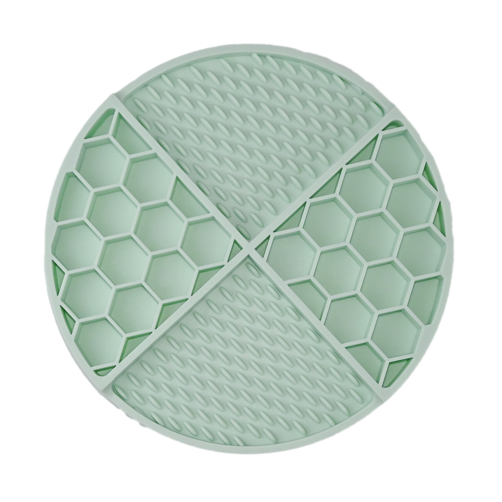 dog honeycomb lick mat with suctions and 4 functions zones